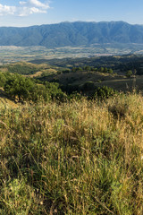 Sunset Landscape of Ograzhden Mountain and Petrich Valley, Blagoevgrad Region, Bulgaria