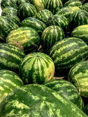 Istanbul, Turkey, 4 July 2018: Watermelons