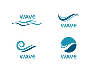 Water Wave symbol and icon Logo Template