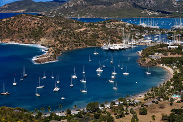 Fototapeta premium Antigua Yacht Club from Above