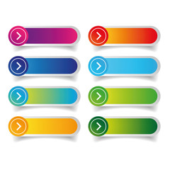 Obraz premium Empty web colorful button set