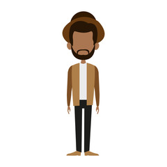 Man cartoon afro isolated vector illustration graphic design