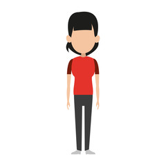 Woman cartoon isolated vector illustration graphic design
