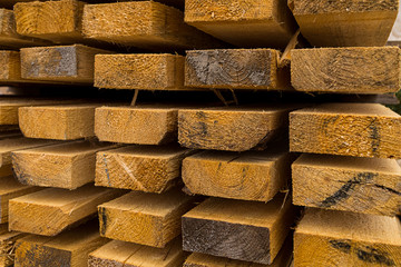 folded boards vertical row pattern design sawmill material procurement drying, butt end boards pattern close-up