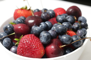Blueberries, Cherries, Strawberries 3