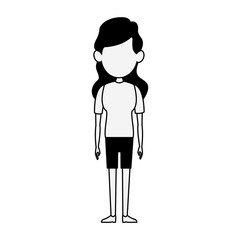 Woman cartoon isolated vector illustration graphic design