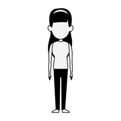 Woman cartoon isolated vector illustration graphic design