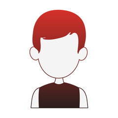 Fototapeta premium Young man faceless profile vector illustration graphic design