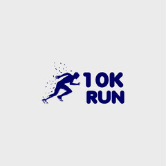 10K Run Vector Template Design Illustration