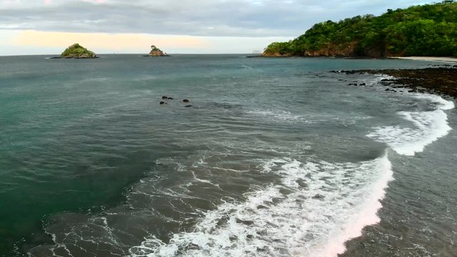 Straight aerial shot of Danta&rsquo;s Beach in Costa Rica