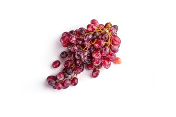 Bunch of Red Grapes on White 2