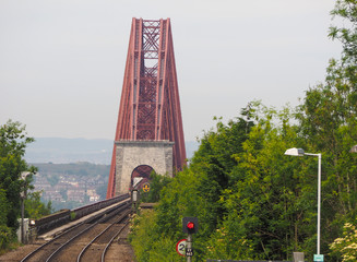 Forth Bridge over Firth of Forth in Edinburgh