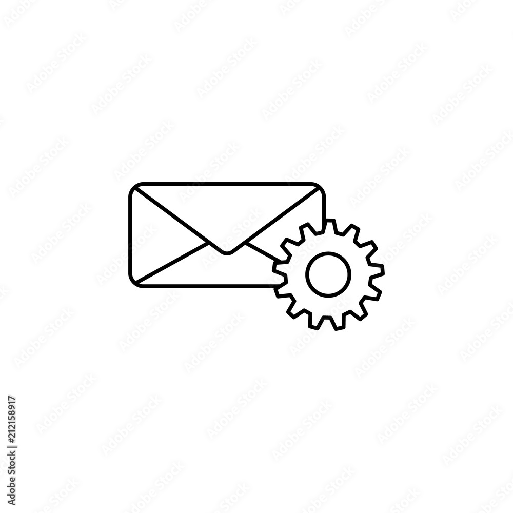Poster mail setup icon. element of sosial media network icon for mobile concept and web apps. thin line mai