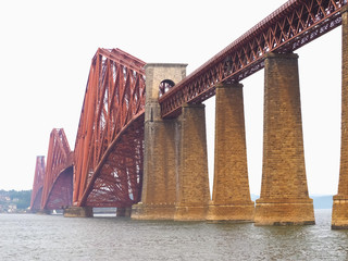 Forth Bridge over Firth of Forth in Edinburgh