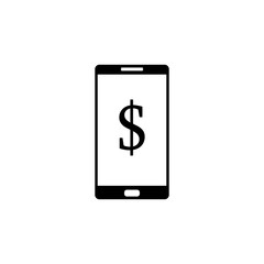 mobile banking icon. Element of banking and finance icon for mobile concept and web apps. Glyph style mobile banking icon can be used for web and mobile. Premium icon