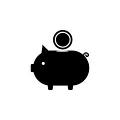 money pig icon. Element of banking and finance icon for mobile concept and web apps. Glyph style money pig icon can be used for web and mobile. Premium icon