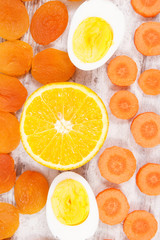Ingredients as source vitamin A, minerals and fiber, nutritious healthy eating