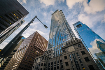 Fototapeta na wymiar Modern skyscrapers in Center City, Philadelphia, Pennsylvania.