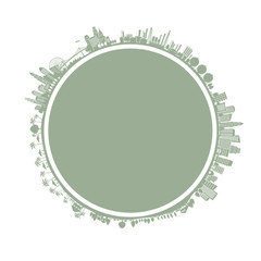 街並みのイラスト　地球