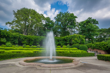 Fountain at the Conservatory Garden, in Central Park, Manhattan, New York City.