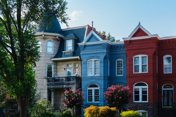 Fototapeta na wymiar Houses in Capitol Hill, Washington, DC.