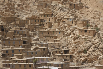 Houses of Kurdish village Palangan, Iran