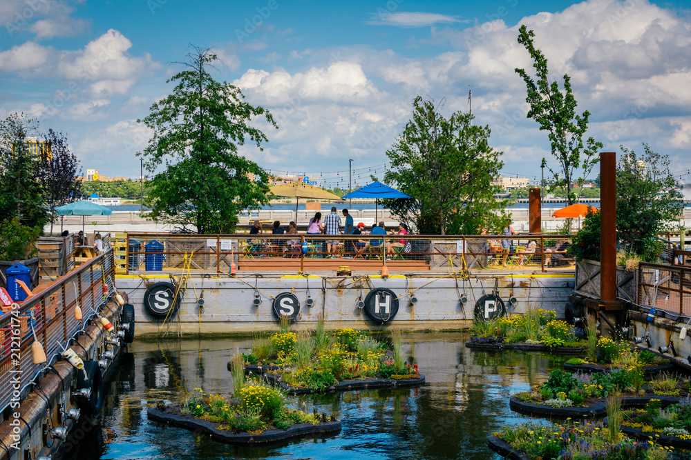 Canvas Prints Spruce Street Harbor Park, in Penns Landing, Philadelphia, Pennsylvania.