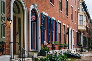 Row houses in Spring Garden, Philadelphia, Pennsylvania