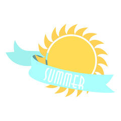 Abstract summer label