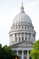 The Wisconsin State Capitol, in Madison, Wisconsin, houses both chambers of the Wisconsin legislature along with the Wisconsin Supreme Court and the Office of the Governor