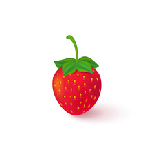 strawberry on white background