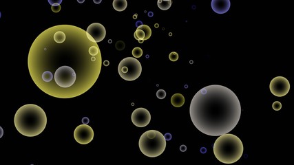 Realistic soapy colorful bubbles with black background- soap bubbles background 