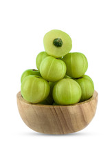 Indian gooseberry isolated on white background