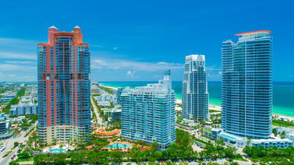 Fototapeta na wymiar Aerial view of South Beach. Miami Beach. Florida. USA. 