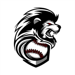Lion Baseball Team Logo