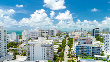 Aerial view of South Beach. Miami Beach. Florida. USA. 