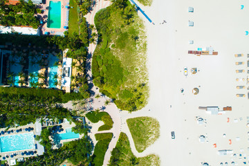 Aerial view of South Beach. Miami Beach. Florida. USA. 
