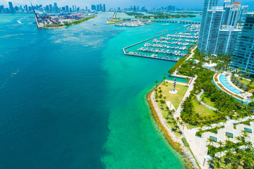 Aerial view of South Beach. Miami Beach. Florida. USA. 