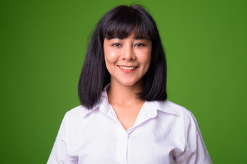 Fototapeta premium Young beautiful Asian woman student