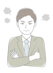 ビジネスマン　怒る