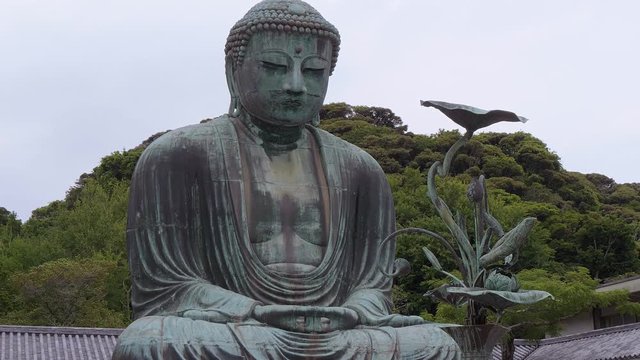 Famous Great Buddha in Kamakura Daibutsu Temple - TOKYO / JAPAN - JUNE 12, 2018