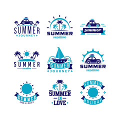 Fototapeta na wymiar Summer logo template illustration 