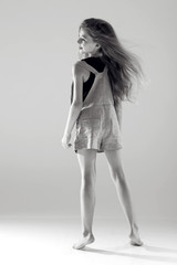 Fototapeta premium The girl is black and white 