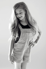Fototapeta premium The girl is black and white 