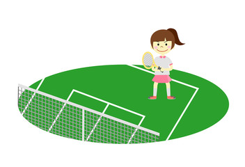 Fototapeta premium テニス 女の子