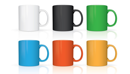 Realistic mug mock up 