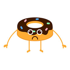 Obraz premium Isolated sad donut emote