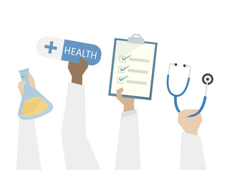 Illustration of health and medical care