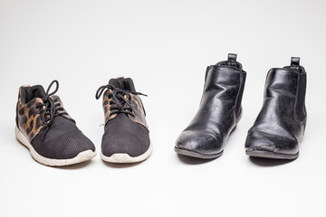 old ladies shoe on high heels