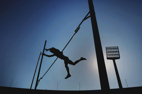 Santiago de Chile .Salto Contraluz Deportes  Estadio Nacional